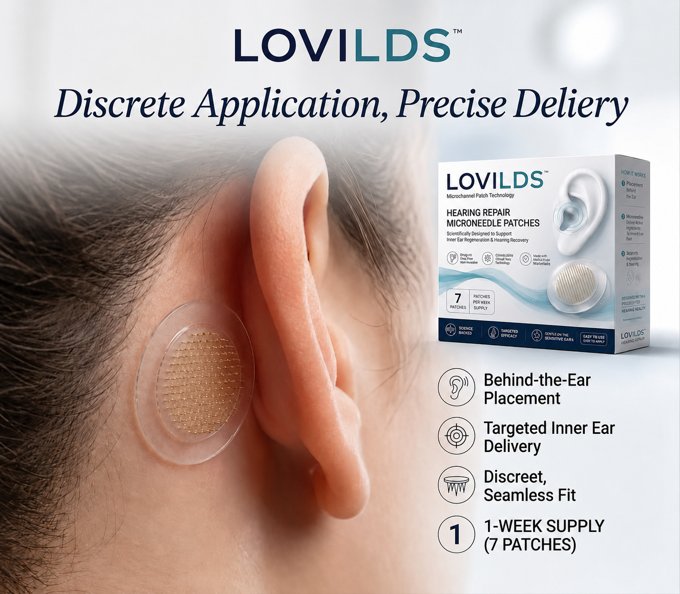 LOVILDS™ HEARING REPAIR MICRONEEDLE PATCHES ✅ Targets Hearing Loss, Tinnitus, Ear Infections, Balance Disorders, and Age-Related Ear Degeneration.