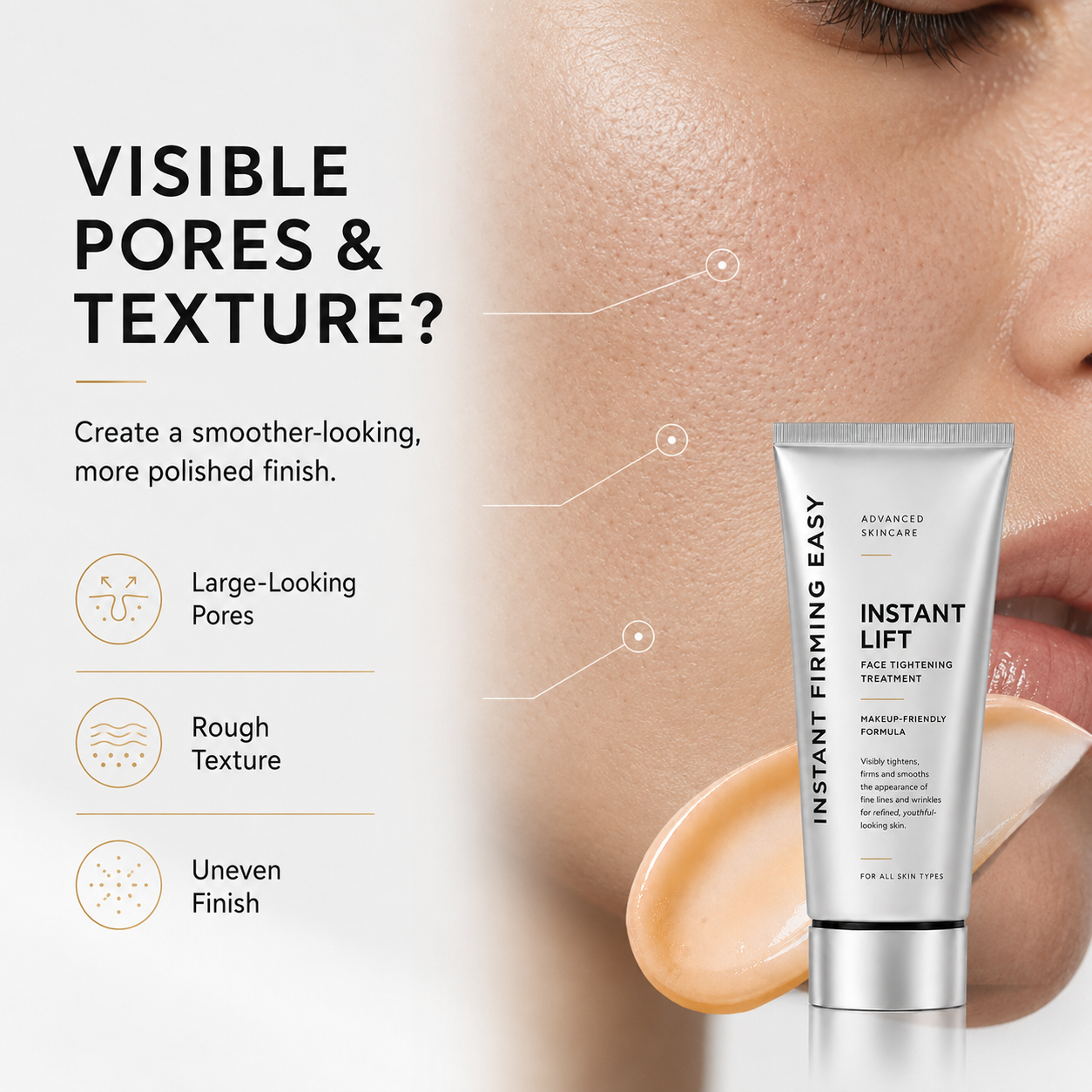 Instant Firming Temporary Face Tightener Easy-Wear Formula