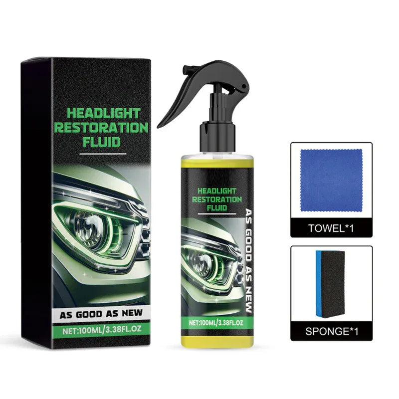 🔥LAST DAY 50% OFF!!🚗【Headlight Crystal Restorer】— One swipe, and yellowed lenses become crystal clear. Old becomes new, and your headlights shine like brand new! ✨🔦