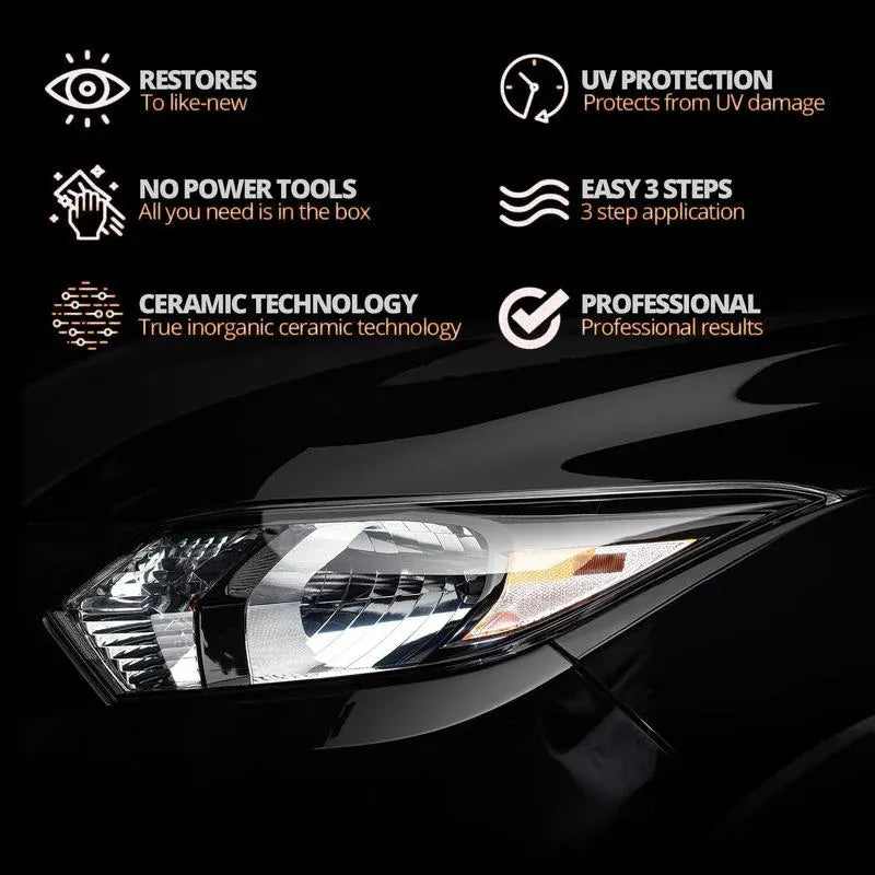 🔥LAST DAY 50% OFF!!🚗【Headlight Crystal Restorer】— One swipe, and yellowed lenses become crystal clear. Old becomes new, and your headlights shine like brand new! ✨🔦