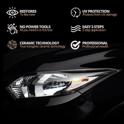 🔥LAST DAY 50% OFF!!🚗【Headlight Crystal Restorer】— One swipe, and yellowed lenses become crystal clear. Old becomes new, and your headlights shine like brand new! ✨🔦