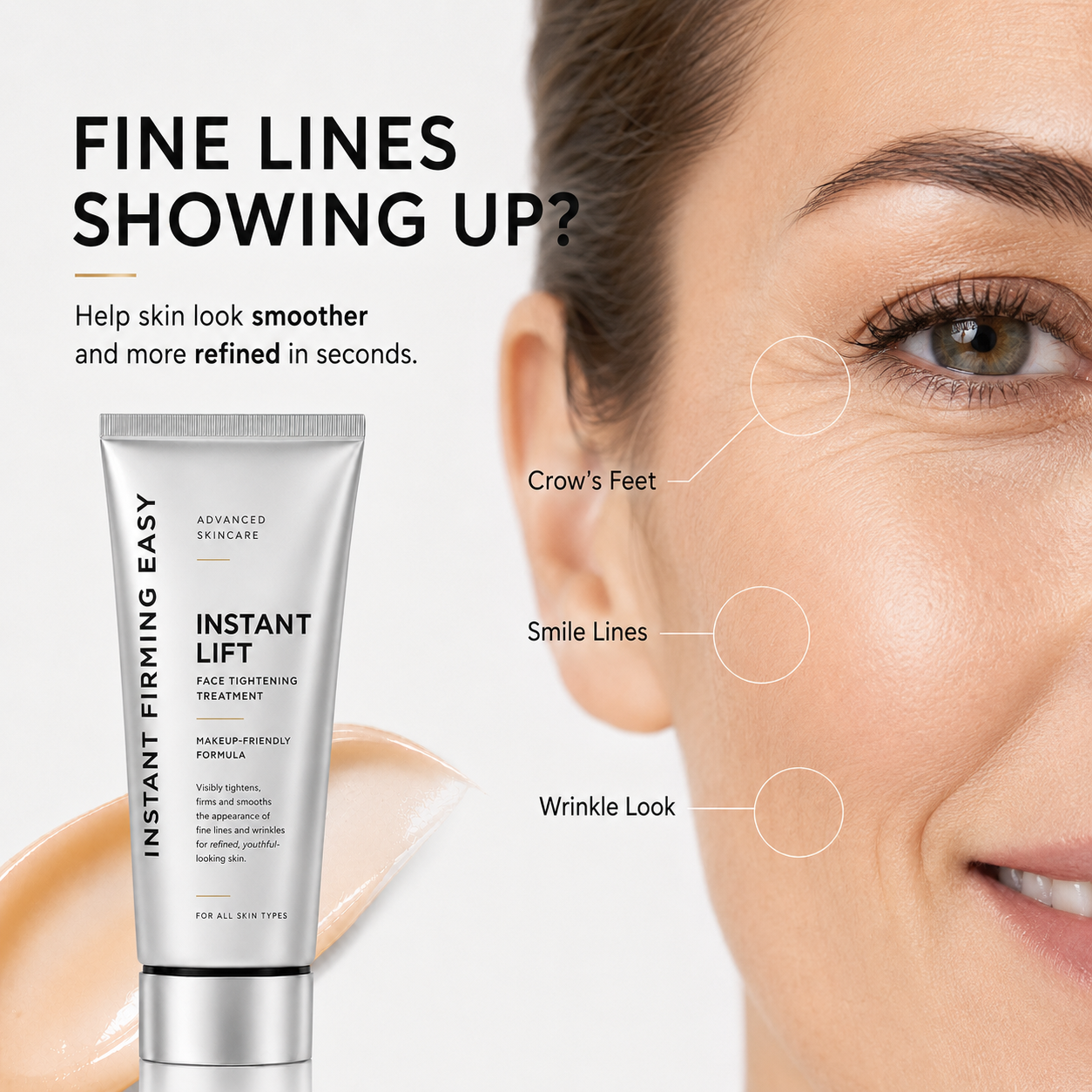 Instant Firming Temporary Face Tightener Easy-Wear Formula
