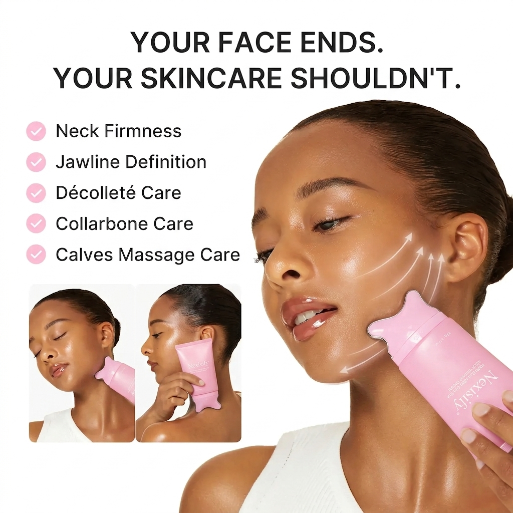 🔥LAST DAY 50% OFF!!✨🦢Neck Wrinkle Eraser! Built-In Gua Sha Cream w/5% Anemarrhena Root Complex + PDRN Korean Skincare