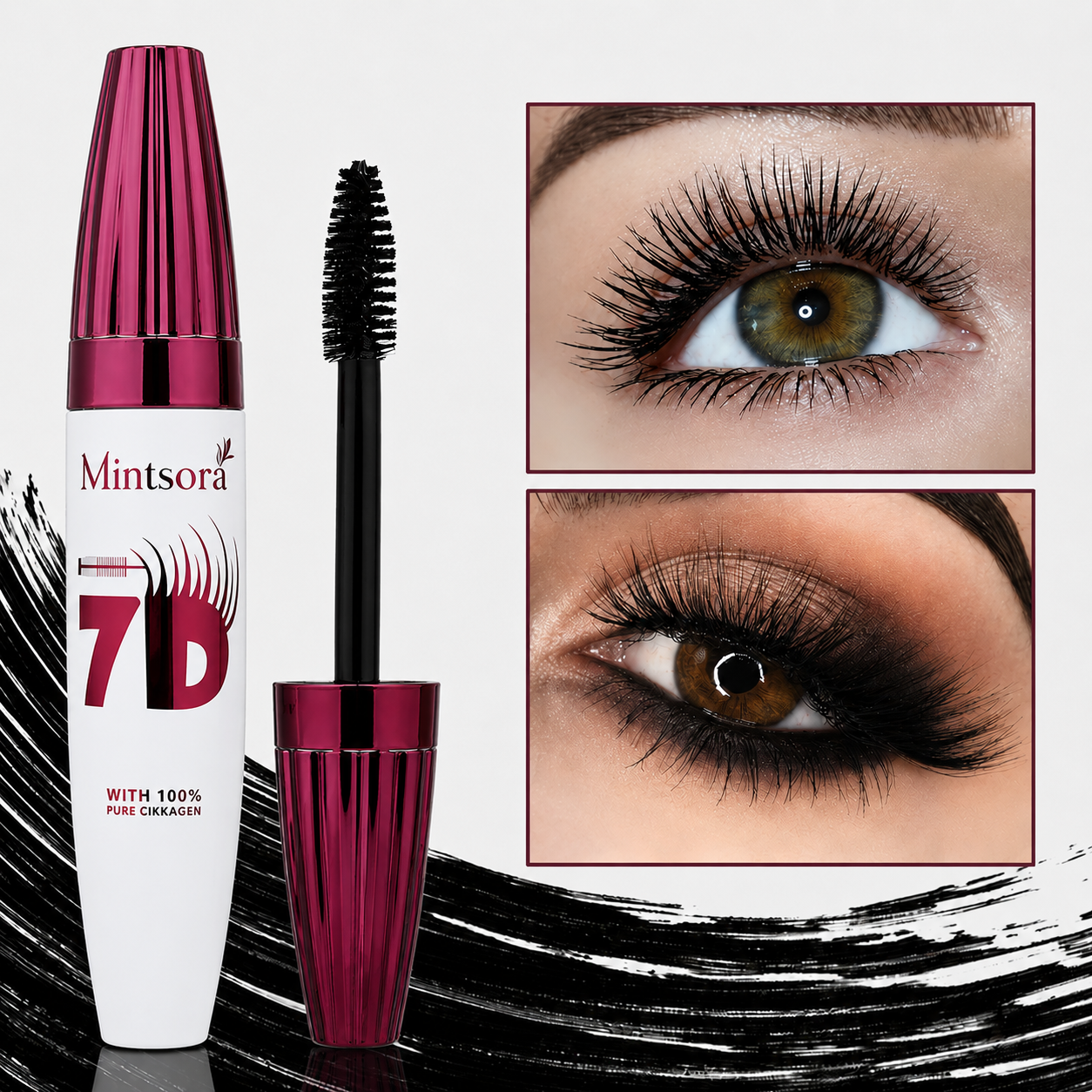 Smudge-Resistant Curling &Lengthening Mascara - Lash-Defining Formula for Lifted,Fuller-Looking Lashes