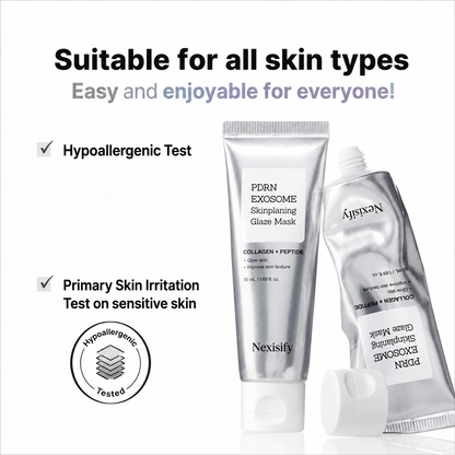 PDRN Exosome Overnight Glaze Peel-Off Mask  Hydrate, smooth and reveal a fresh glazed-looking glow while you sleep.