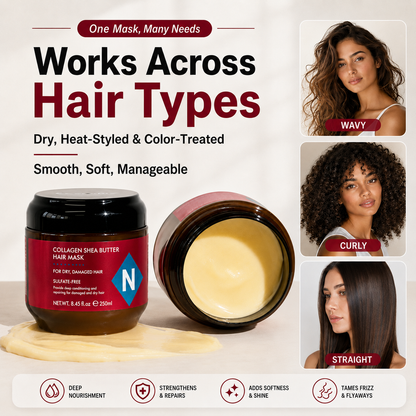 🔥Last Day 50% OFF!!Nexisify Collagen Shea Butter Repair Hair Mask