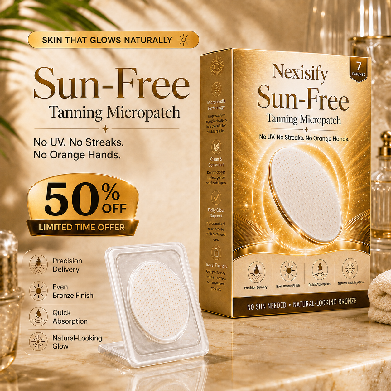 🔥LAST DAY 50% OFF!!Nexisify Sun-Free Tanning Micropatch