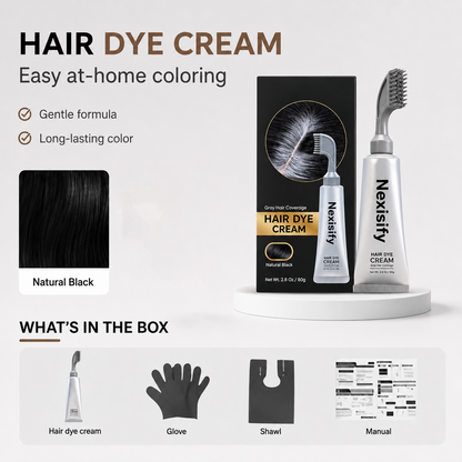 🔥LAST DAY 59% OFF!!Nexisify Unisex Grey Coverage Hair Dye with Hair Care
