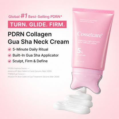 🦢Neck Wrinkle Eraser! Built-In Gua Sha Cream w/5% Anemarrhena Root Complex + PDRN Korean Skincare