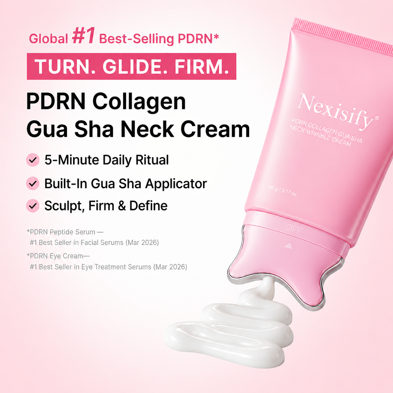 🔥LAST DAY 50% OFF!!✨🦢Neck Wrinkle Eraser! Built-In Gua Sha Cream w/5% Anemarrhena Root Complex + PDRN Korean Skincare