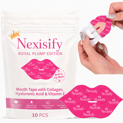 💋 Nexisify Royal Plump Lip Tape — Buy 1 Get 1 Free Sale ✨ Hydrating Collagen Mouth Tape