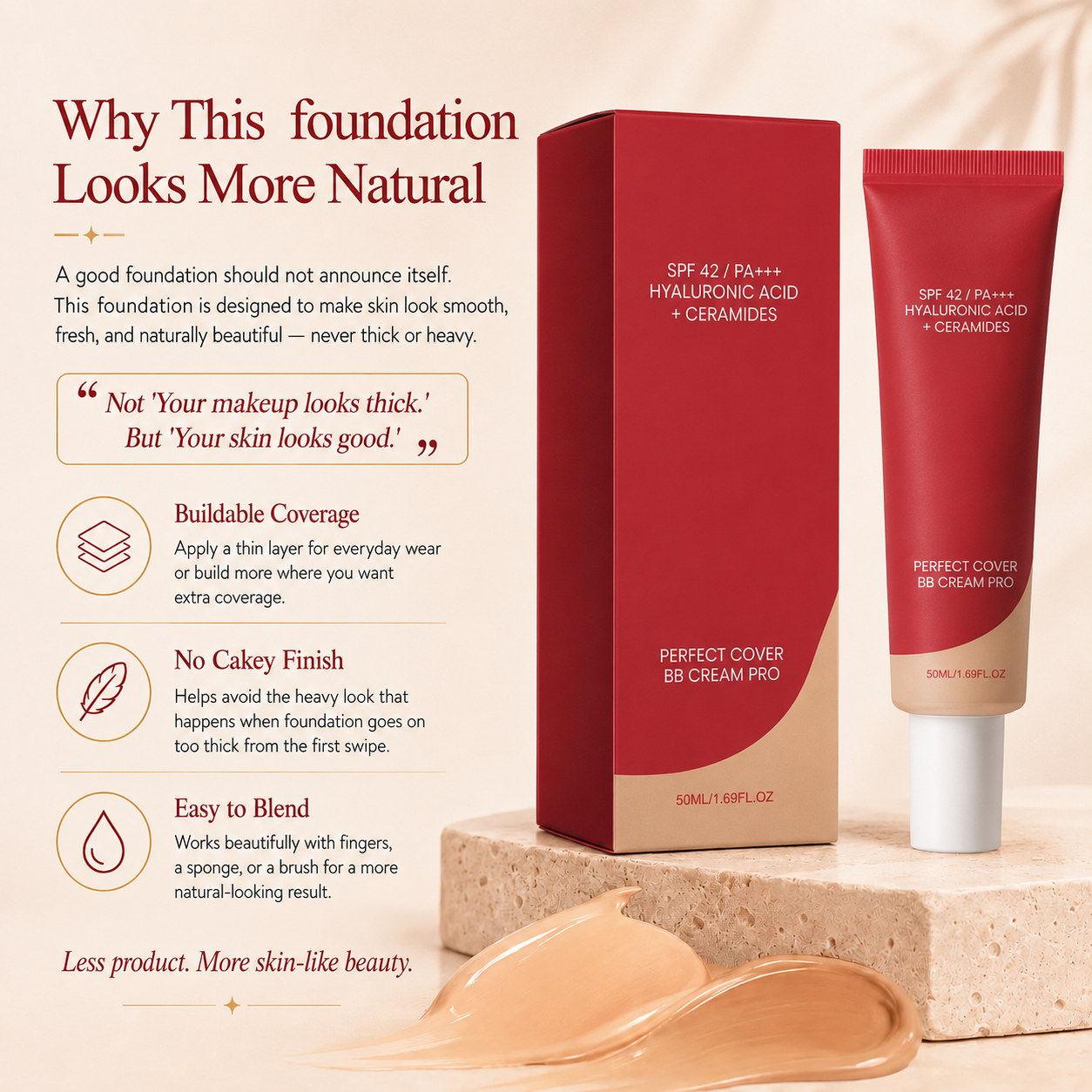 LAST DAY — BUY 1 GET 1 FREE 💜 PERFECT COVER BB CREAM PRO — Poreless Perfection, Even-Looking Skin Tone & Lightweight Coverage