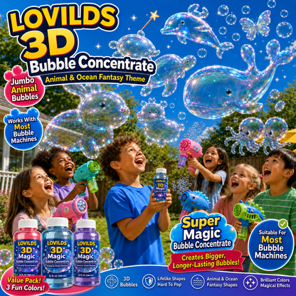 LOVILDS 3D Bubble Concentrate Animal &Ocean Fantasy Theme