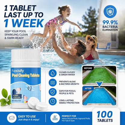 The Next-Gen Pool Purifier is here ✨ 2X Stronger Algae Control, Gentle & Safe for Kids! 👨‍👩‍👧‍👦