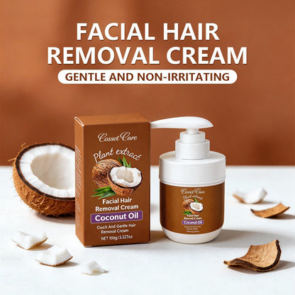 🔥Coconut oil facial hair removal cream - gentle and non-irritating