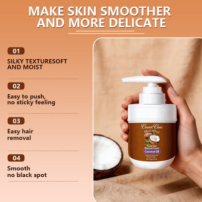 🔥Coconut oil facial hair removal cream - gentle and non-irritating