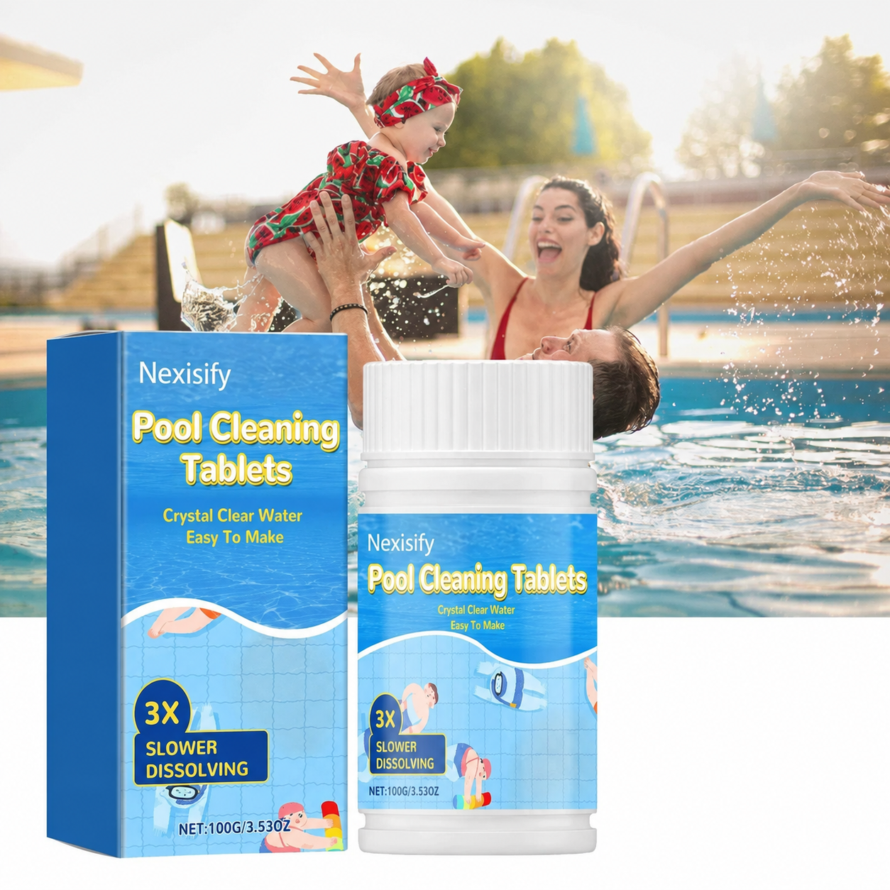 The Next-Gen Pool Purifier is here ✨ 2X Stronger Algae Control, Gentle & Safe for Kids! 👨‍👩‍👧‍👦