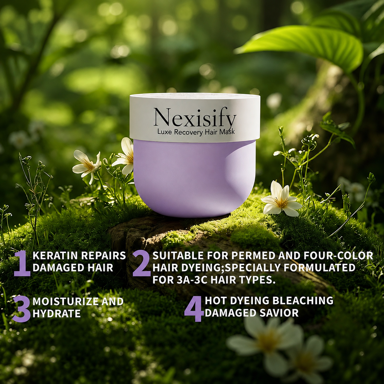 🔥LAST DAY 50% OFF!!Nexisify Luxe Recovery Hair Mask– Infused with Rare Oils & Keratin, Restore Damaged Hair to Life