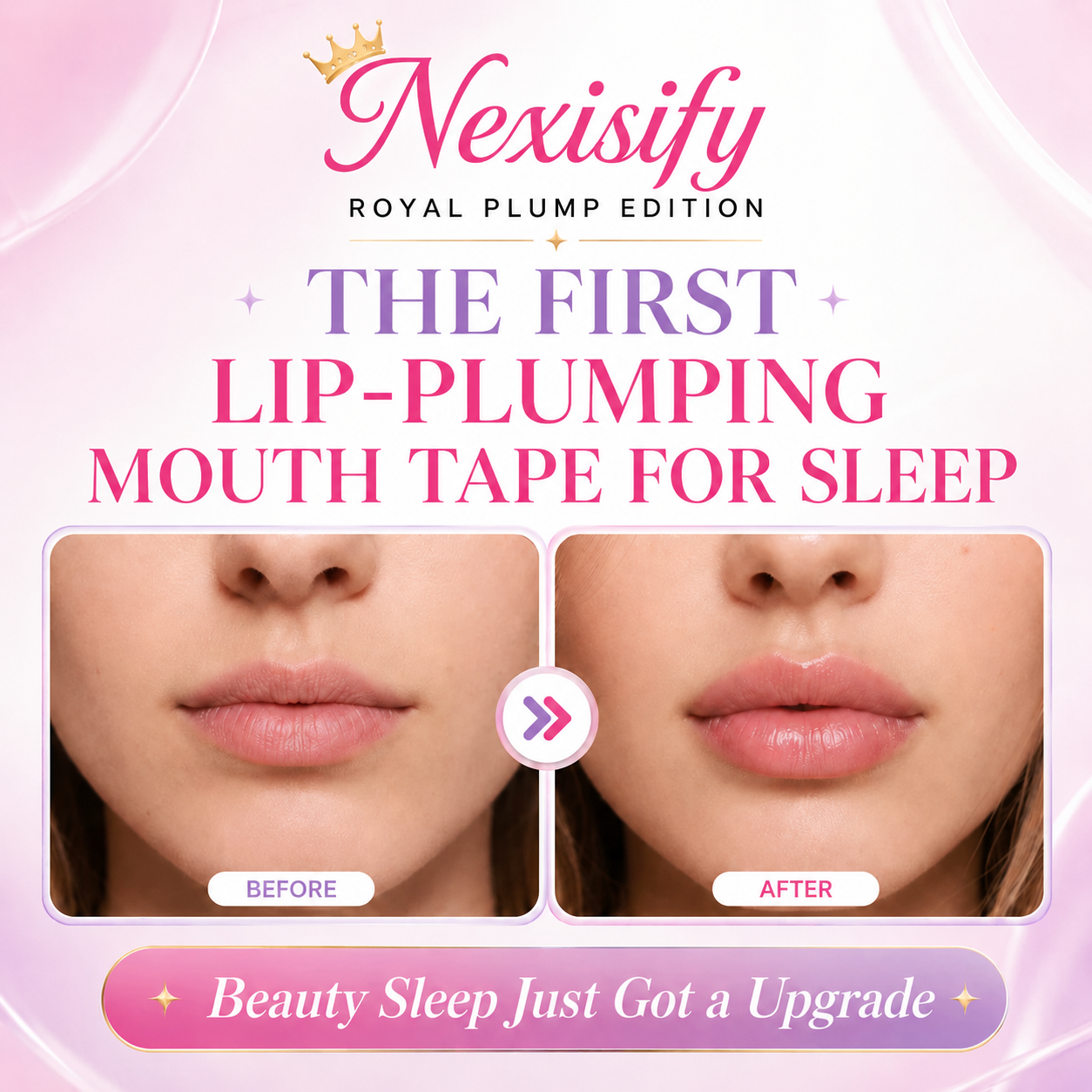 💋 Nexisify Royal Plump Lip Tape — Buy 1 Get 1 Free Sale ✨ Hydrating Collagen Mouth Tape