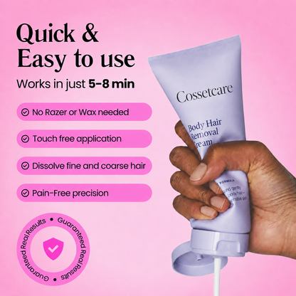 Cossetcare Hair Removal Cream | Gentle 5-Minute Body Hair Removal