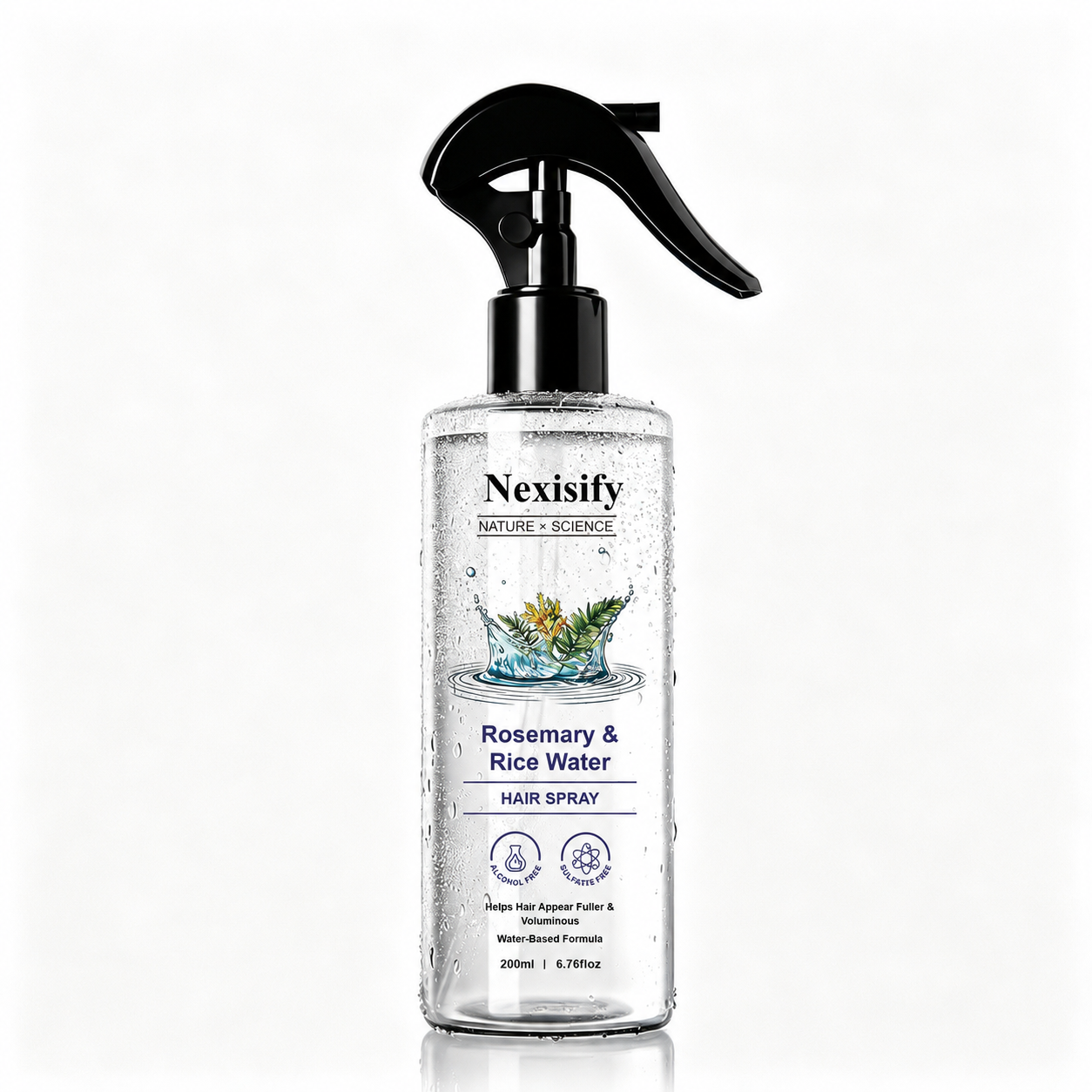 Nexisify Rosemary Rice Water Hair Mist for Soft Smooth Non Greasy Hair