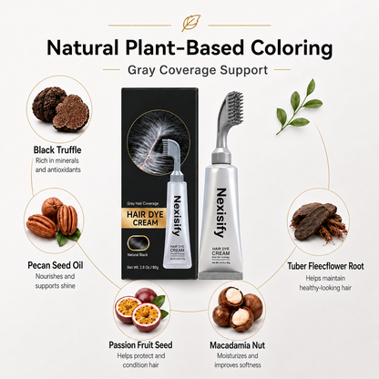🔥LAST DAY 59% OFF!!Nexisify Unisex Grey Coverage Hair Dye with Hair Care