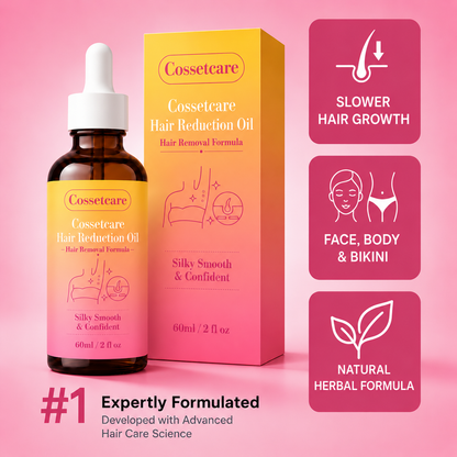 🔥LAST DAY 60% OFF Cossetcare Hair Reduction Oil 60 ml – Permanent Hair Removal Oil