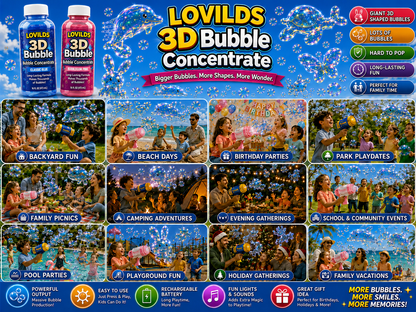 LOVILDS 3D Bubble Concentrate Animal &Ocean Fantasy Theme