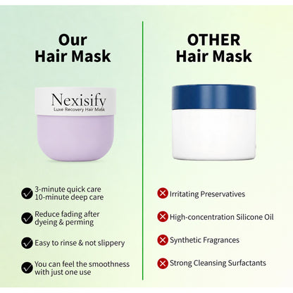 🔥LAST DAY 50% OFF!!Nexisify Luxe Recovery Hair Mask– Infused with Rare Oils & Keratin, Restore Damaged Hair to Life
