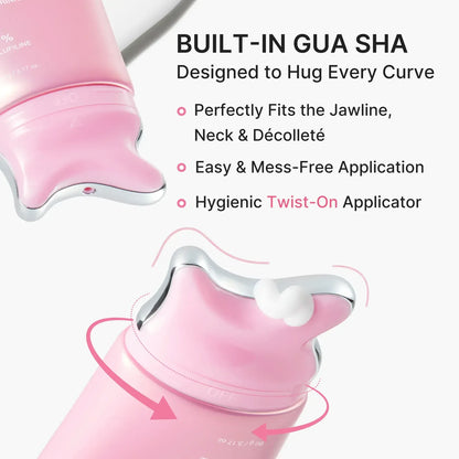 🦢Neck Wrinkle Eraser! Built-In Gua Sha Cream w/5% Anemarrhena Root Complex + PDRN Korean Skincare